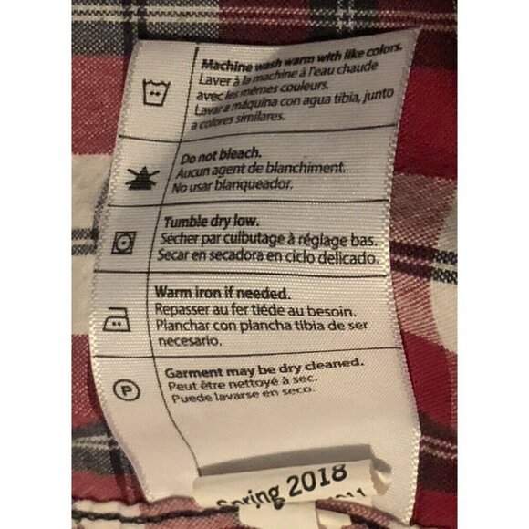 Carhartt Mens Relaxed Fit Plaid Shirt Size L Red White Blue Front Pockets - Picture 11 of 12